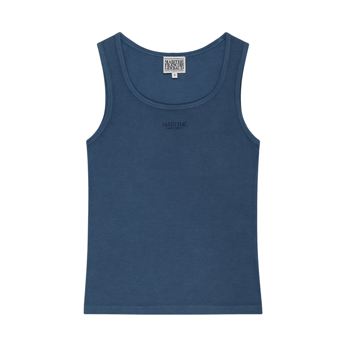 (W) 마리떼 프랑소와 저버 레귤러 로고 슬리브리스 블루((W) Marithe Francois Girbaud Regular Logo Sleeveless Blue)