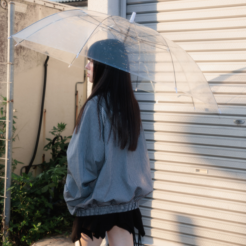 로제프란츠 로즈 코사지 체크 윈드브레이커 네이비(Rosefrantz Rose Corsage Check Windbreaker [Navy]) - 3