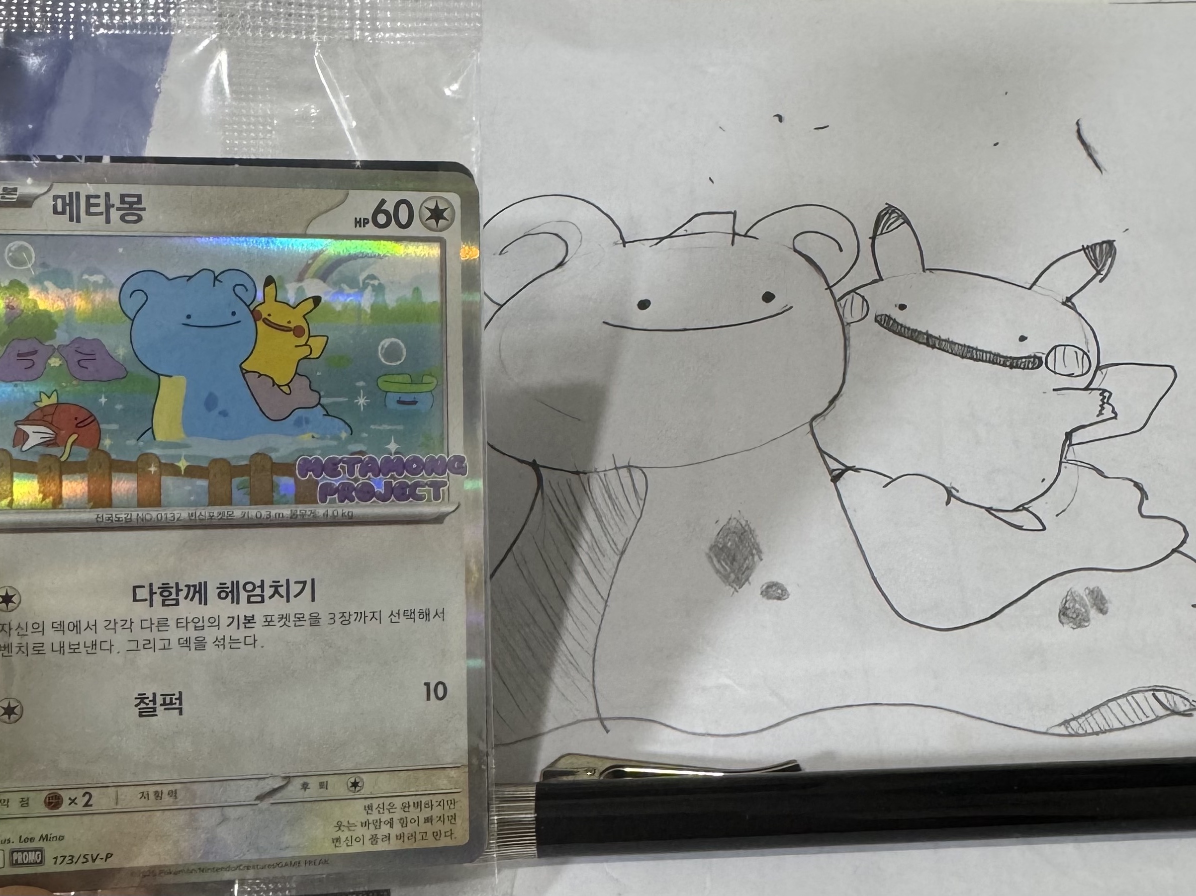 Pokemon TCG Ditto's Time Capsule Promo Card Ditto 착용 스타일