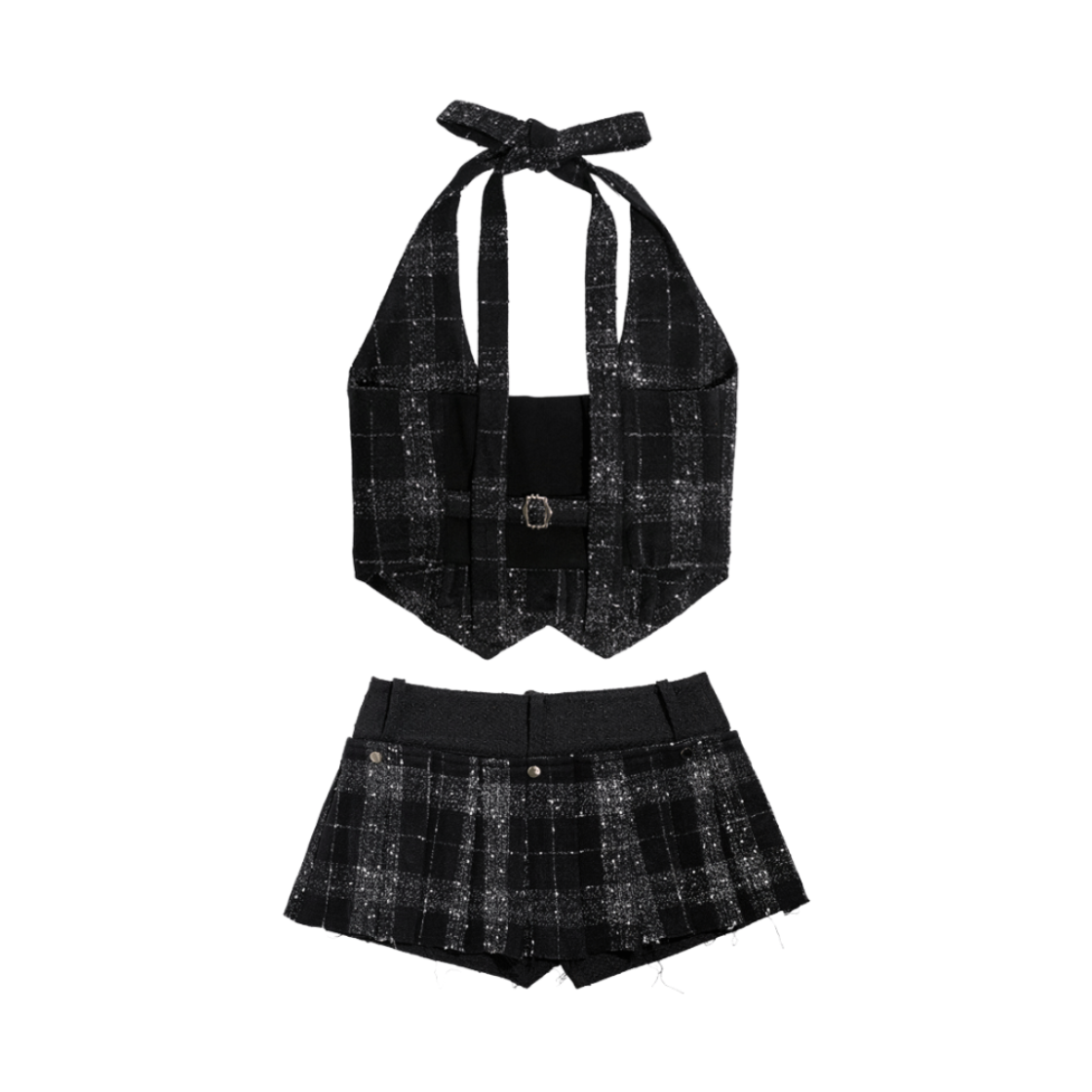 준수이 오리진 엔티티 트위드 셋업 블랙(JUNSUI ORIGIN ENT Tweed Set Black) - 2