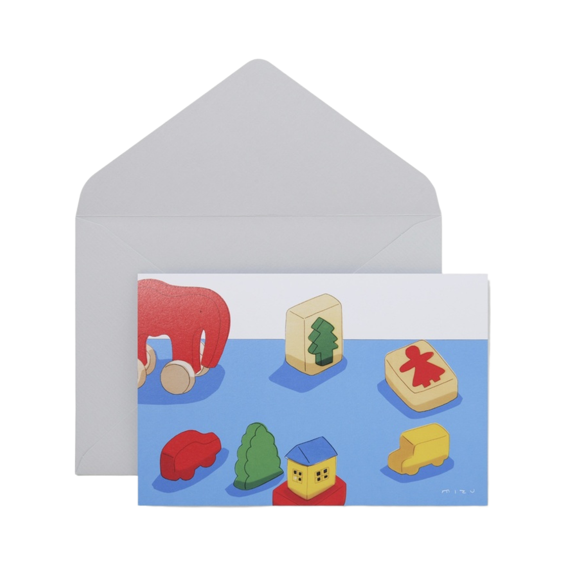 안자이 미즈마루 메시지 카드 - 장난감 블럭(Anzai Mizumaru Message Card - Toy Blocks)