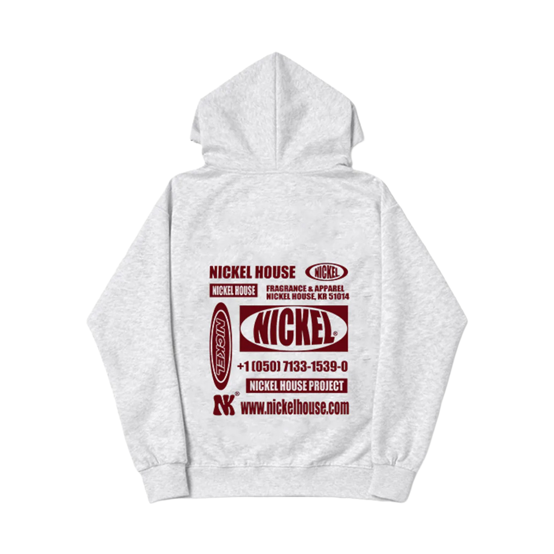닉켈하우스 그룹 후드집업 화이트멜란지(NICKEL HOUSE GROUP ZIP-UP WHITE MELANGE)