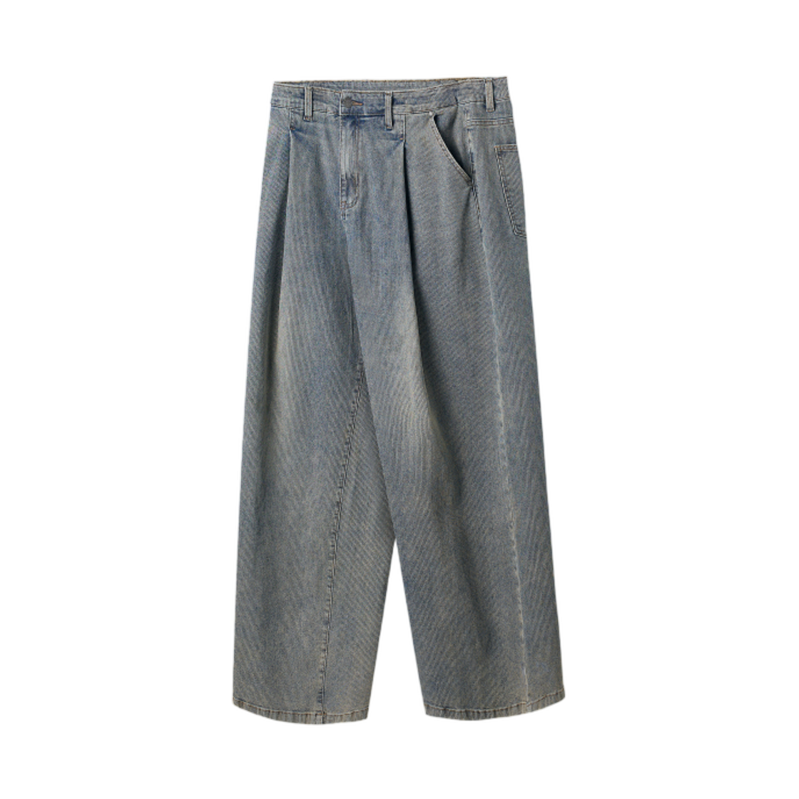 ABE8DP01DI Dimitri Black All Sunday One Tuck Wide Denim Pants Corduroy Dust Indigo
