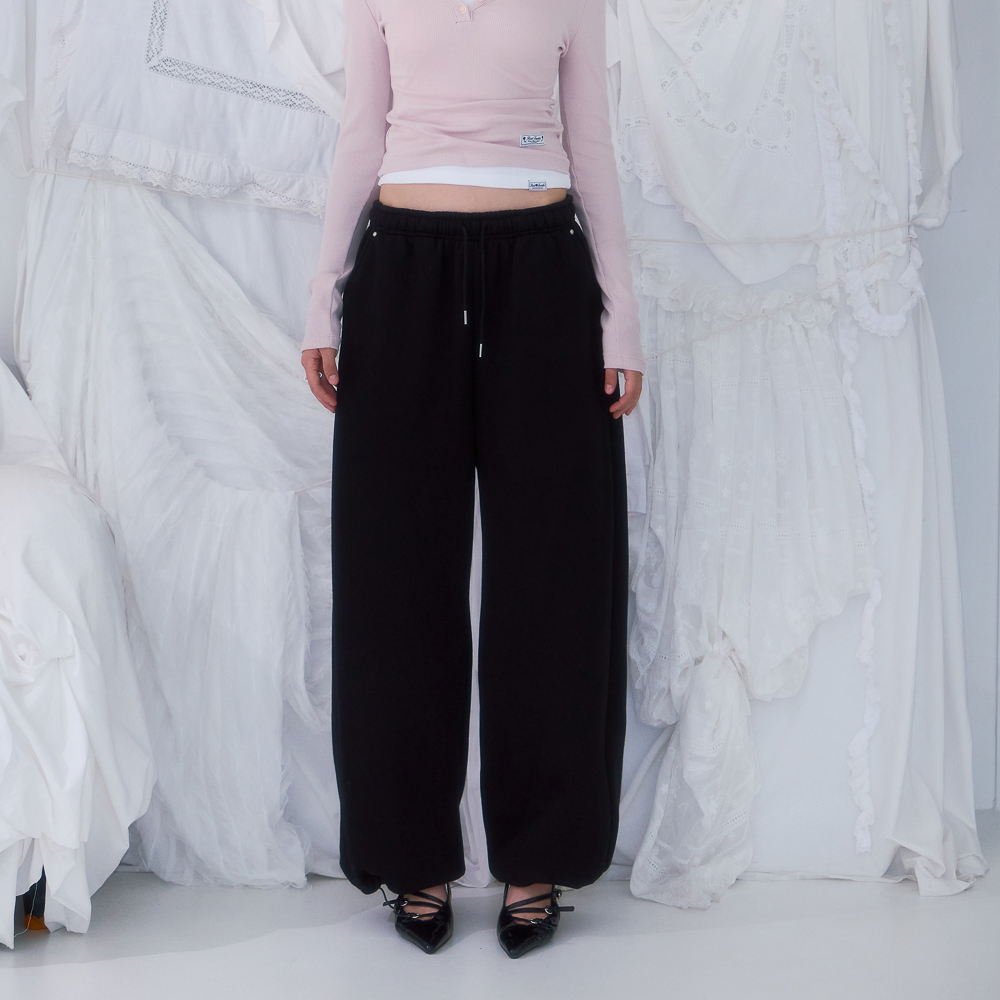 로제프란츠 백 포인트 투웨이 스웻팬츠 블랙(Rosefrantz Back Point 2Way Sweatpants [Black]) - 2