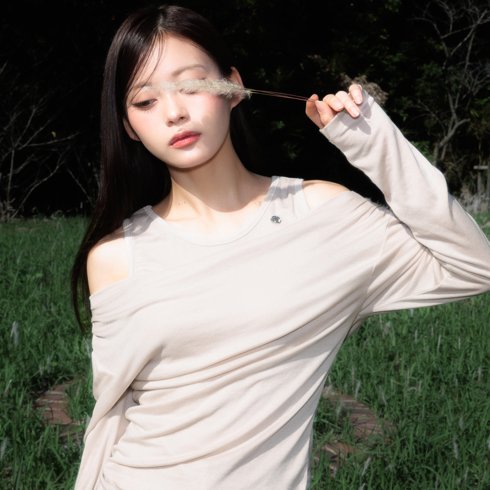 로제프란츠 레이어드 셔링 롱슬리브 베이지(Rosefrantz Layered Shirring Long Sleeve [Beige]) - 6