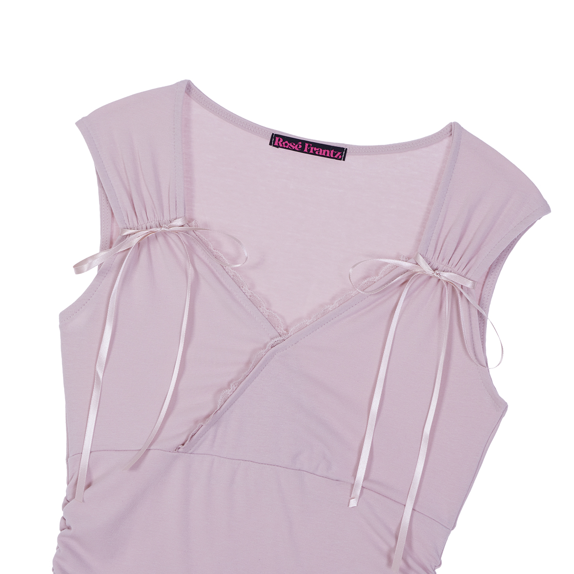 로제프란츠레이스 트리밍 리본 뮤즈 슬리브리스 핑크(Rosefrantz Lace-trim Ribbon Muse Sleeveless [Pink]) - 2