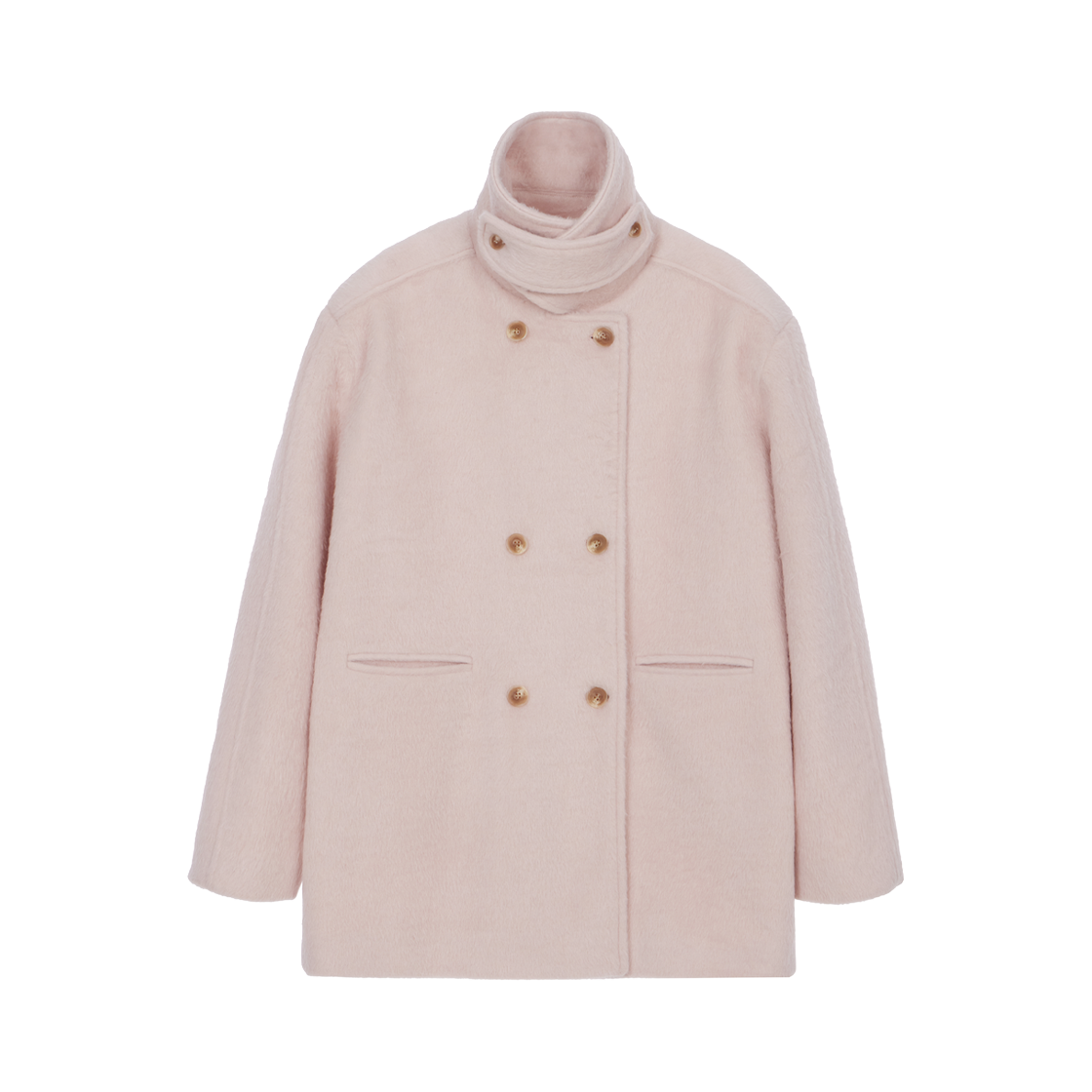 로제프란츠 하이넥 하프 코트 핑크(Rosefrantz High Neck Half Coat [Pink])
