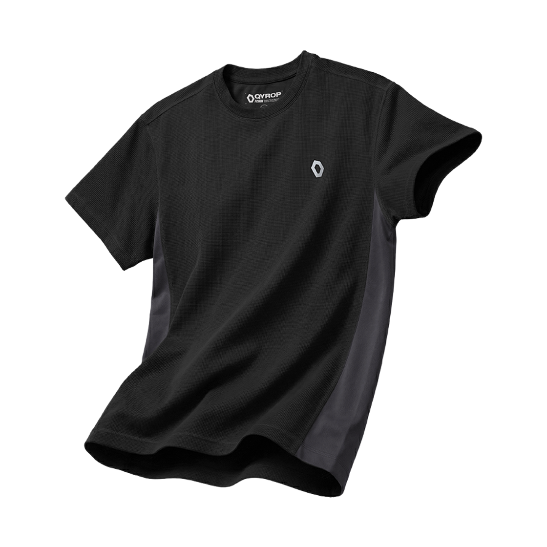 에프씨엠엠 스포츠 사이드 메쉬 포인트 와플 티셔츠 블랙(FCMM SPORT Side Mesh Point Waffle T-shirt Black)