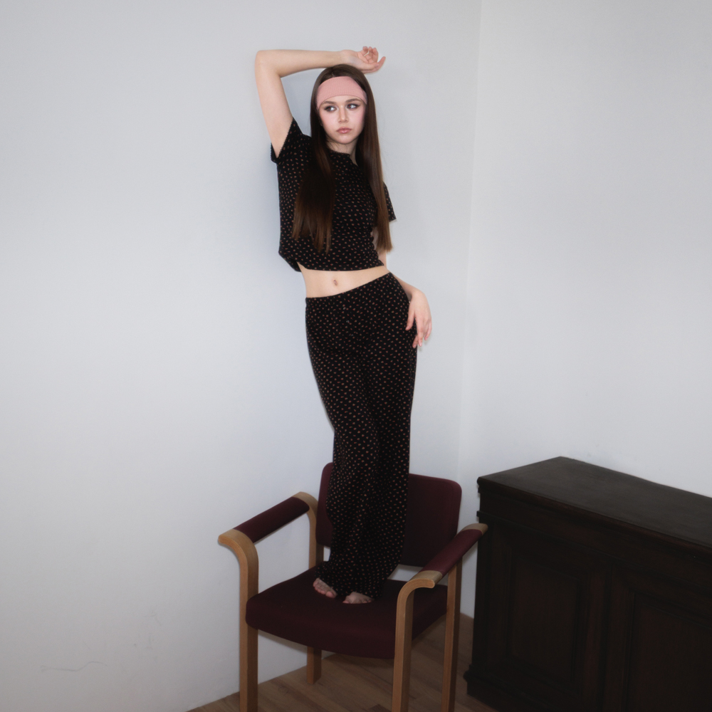로제프란츠 로즈 앤 베리 라운지 팬츠 로즈 블랙(Rosefrantz Rose & Berry Lounge Pants [Rose Black]) - 5