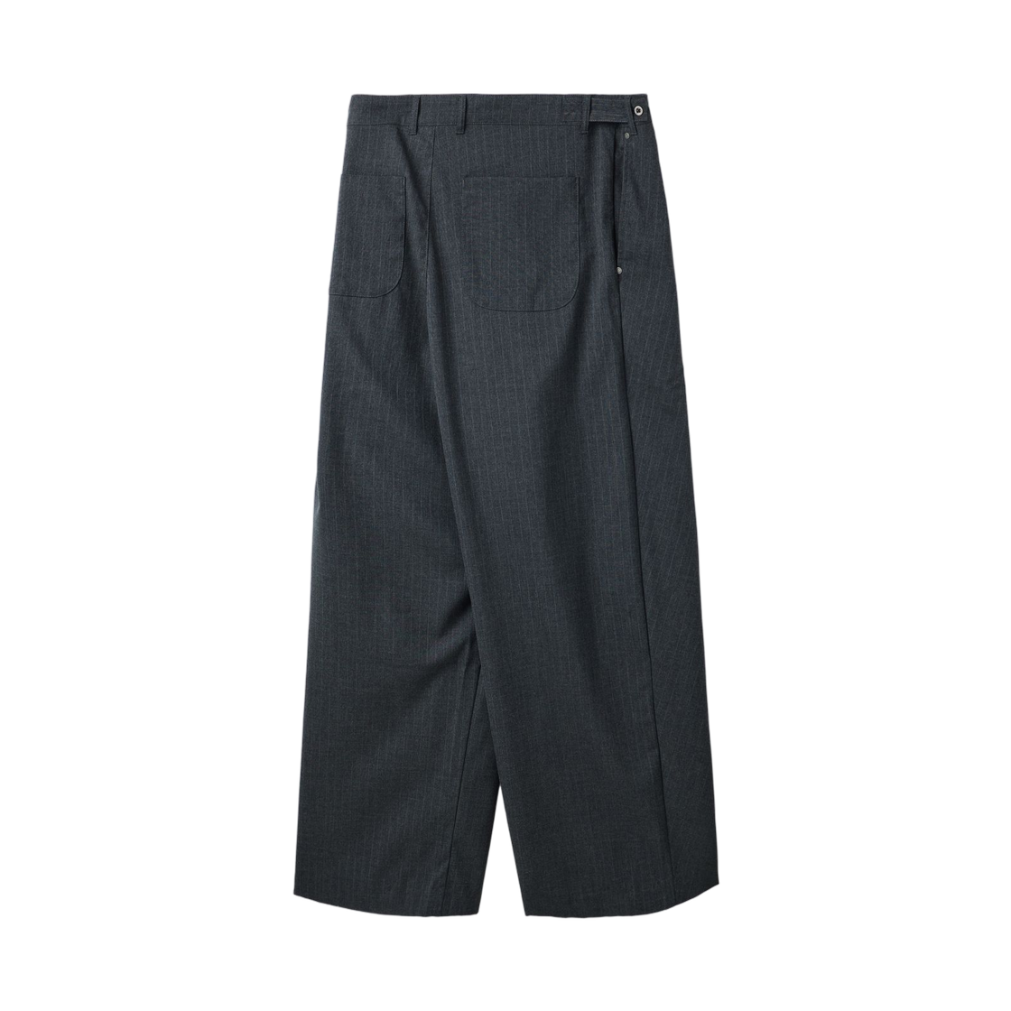 디미트리블랙 어드저스터블 투턱 와이드 슬랙스 스트라이프 차콜(Dimitri Black Adjustable Two Tuck Wide Slacks Stripe Charcoal) - 2