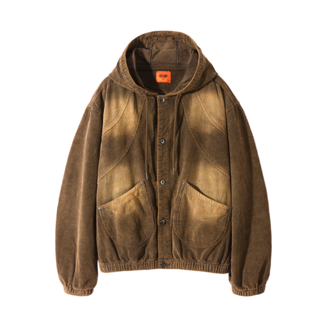 디미트리블랙 VLAD 페이드 워싱 슬래쉬 코듀로이 후드 자켓 더스트 브라운(Dimitri Black VLAD Fade Washing Slash Corduroy Hooded Jacket Dust Brown)