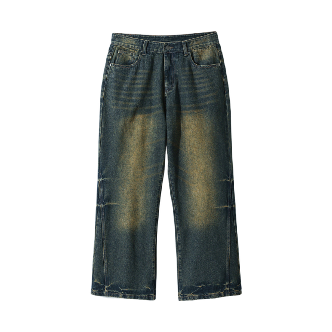 디미트리블랙 에센셜 와이드 플레어 핏 데님 팬츠 옐로우 워싱(Dimitri Black Essential Wide Flare Fit Denim Pants Yellow Washing)
