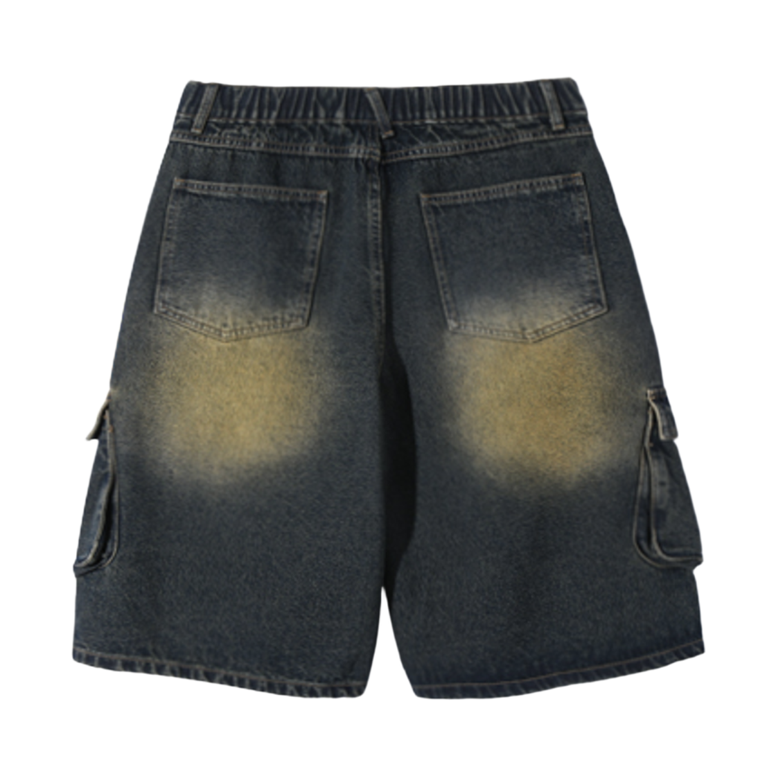 디미트리블랙 바이오 워싱 카펜터 버뮤다 카고 팬츠 옐로우 워싱(Dimitri Black Bio Washing Carpenter Bermuda Cargo Pants Yellow Washing) - 2