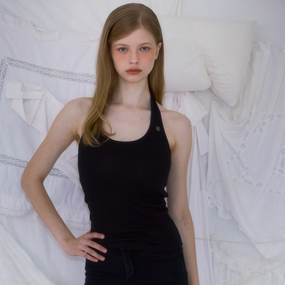 로제프란츠 소프트 홀터 슬리브리스 블랙(Rosefrantz Soft Halter Sleeveless [Black]) - 3