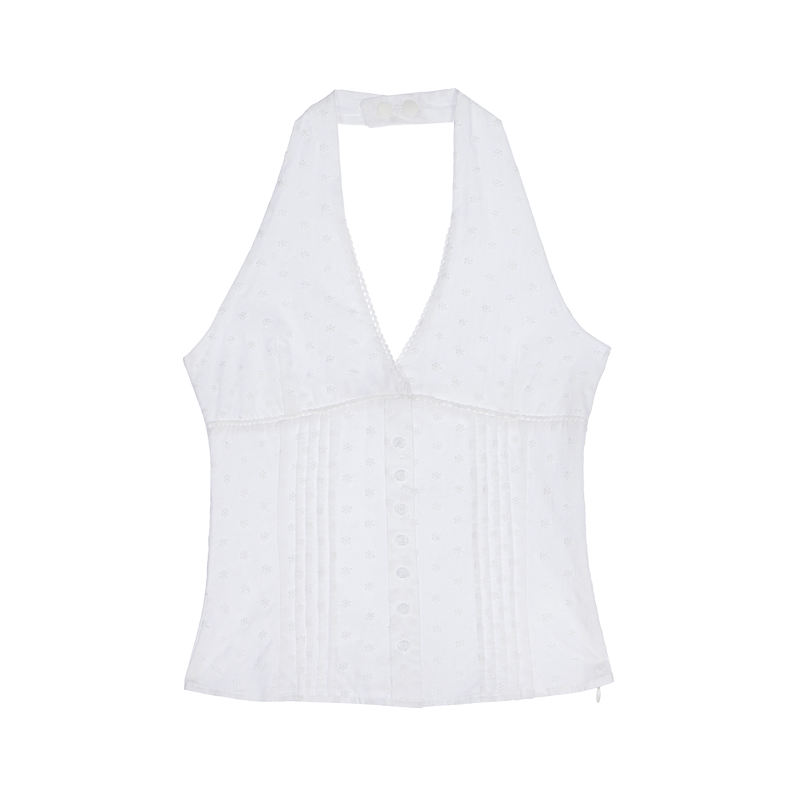 로제프란츠 플라워 홀터 블라우스 화이트(Rosefrantz Flower Halter Blouse [White]) - 1