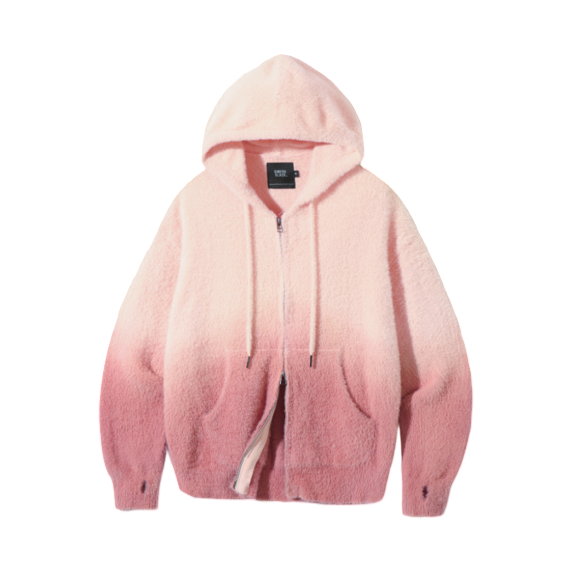 디미트리블랙 투웨이 에센셜 그라데이션 헤어리 후드 집업 핑크(Dimitri Black 2Way Essential Gradation Hairy Hooded Zip Up Pink) - 1