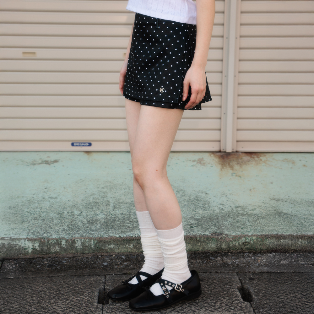 로제프란츠 도트 백포켓 스커트 팬츠 블랙(Rosefrantz Dot Back Pocket Skirt Pants [Black]) - 3