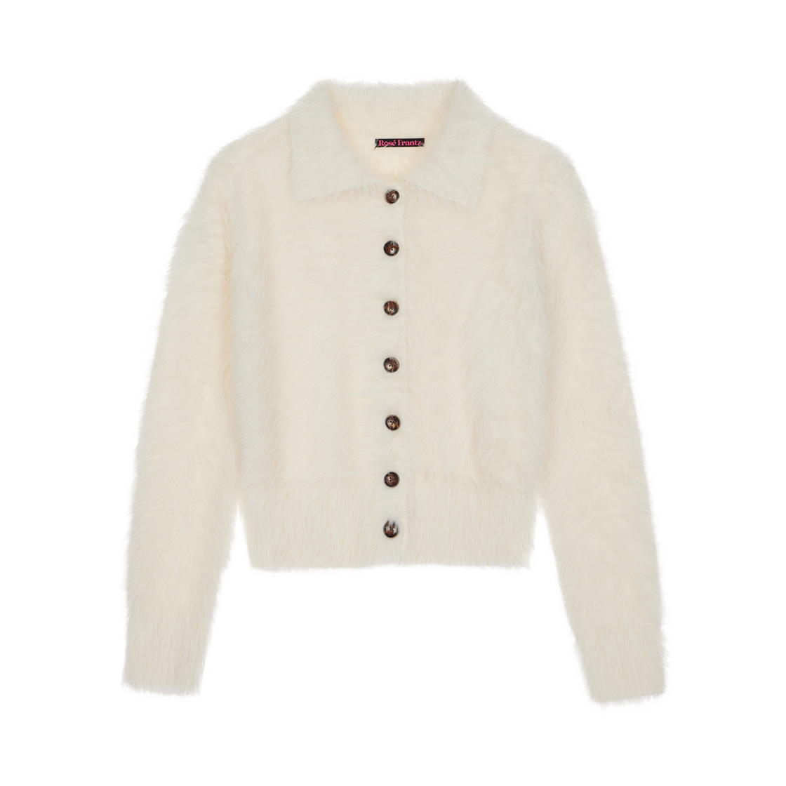 RS25FCD103IVR Rosefrantz Fur Collar Button Cardigan [Ivory]