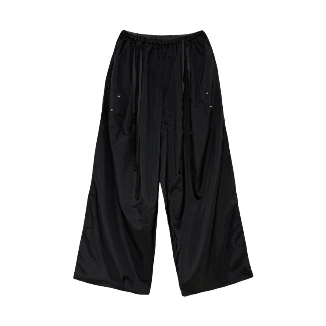 준수이 오리진 엔티티 07 로우라이즈 드로스트링 팬츠 블랙(JUNSUI ORIGIN ENT07 Low-rise Drawstring Pants Black)