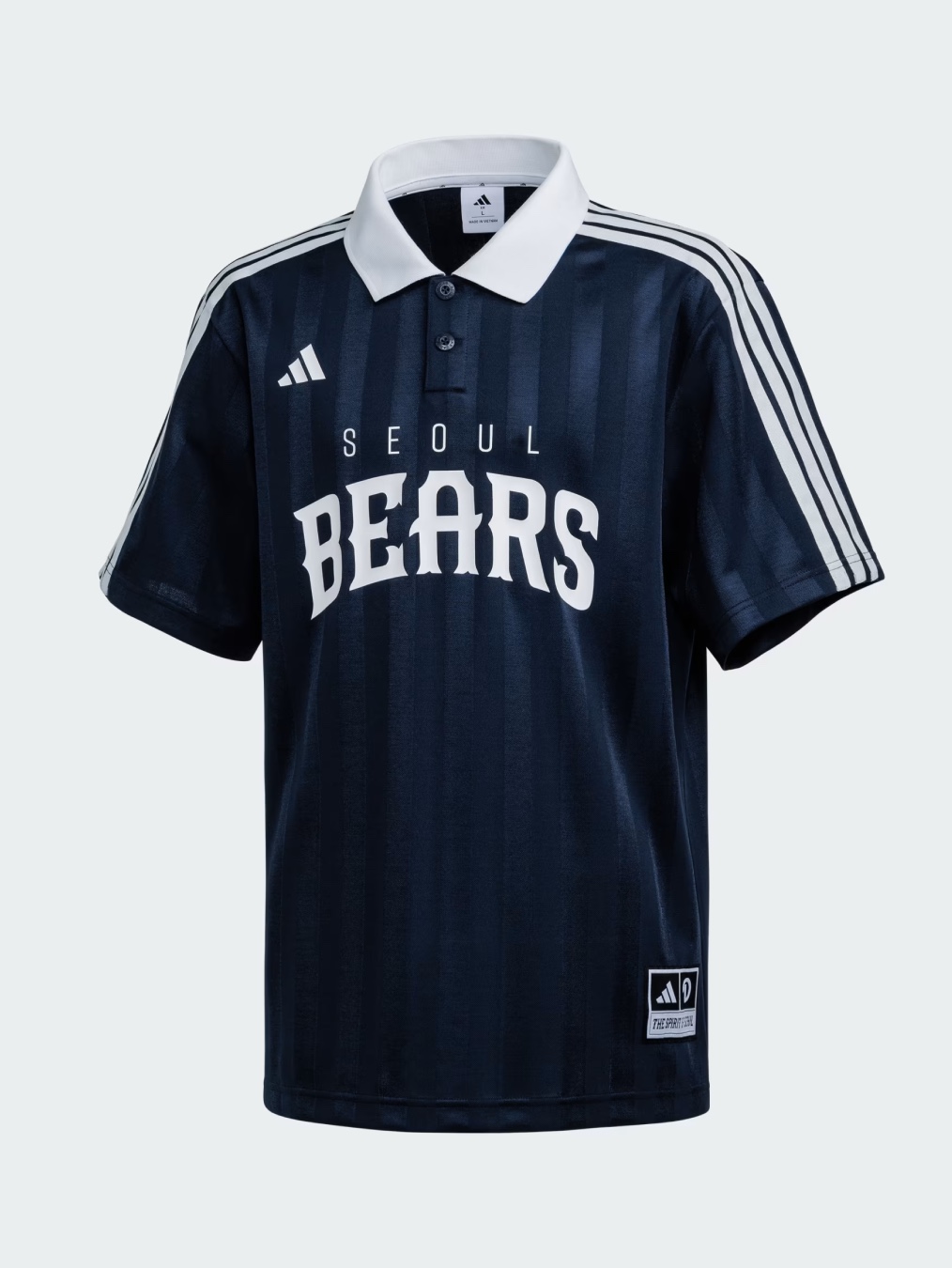 Doosan Bears x Adidas Polo Team Navy Off White, Doosan Bears x Adidas Jersey Team Navy Off White (Non Marking Ver.) 착용 스타일 - 2