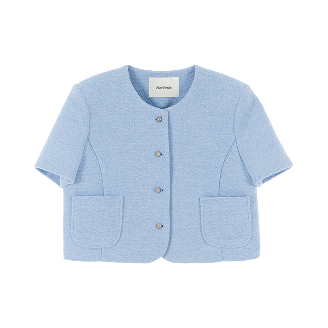 로제프란츠 반팔 트위드 자켓 스카이 블루(Rosefrantz Half Sleeve Tweed Jacket [Sky Blue])