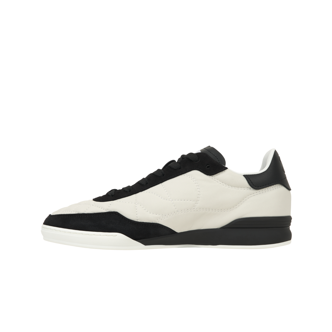 (W) 샤넬 카프스킨 스웨이드 스니커즈 화이트 블랙((W) Chanel Calfskin Suede Sneakers White Black) - 3