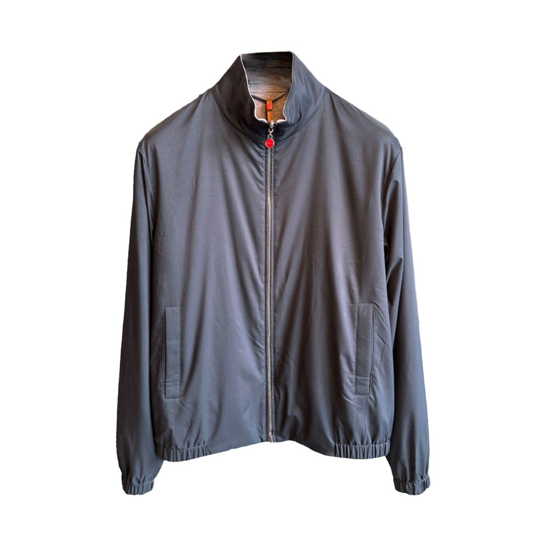 키톤 리버서블 집업 자켓 블랙 그레이(Kiton Reversible Zip Up Jacket Black Gray) - 1