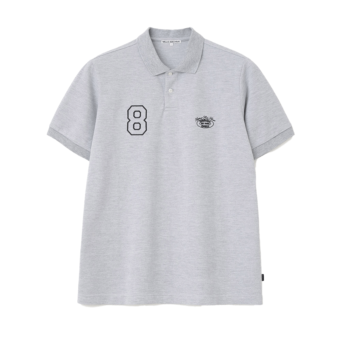 밀로 아카이브 MA 팀 피케 폴로 셔츠 멜란지 그레이(Millo Archive MA Team Pique Polo Shirt Melange Gray)