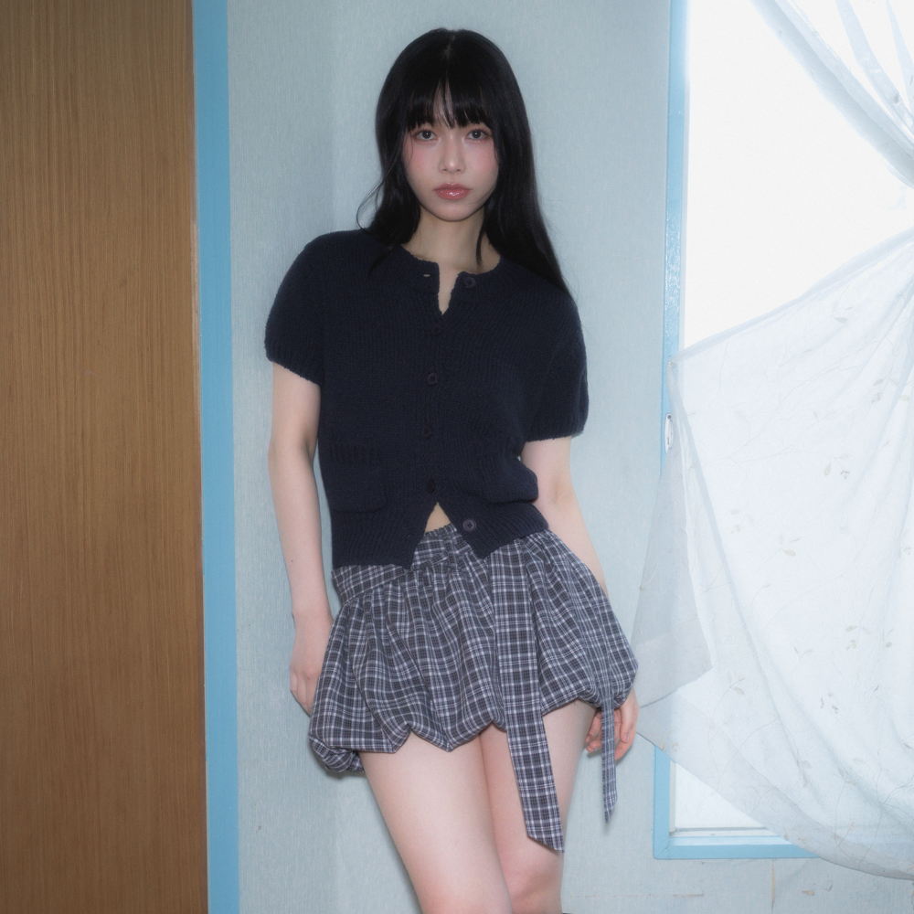 로제프란츠 포켓 반팔 니트 가디건 네이비(Rosefrantz Pocket short sleeve knit cardigan [Navy]) - 3