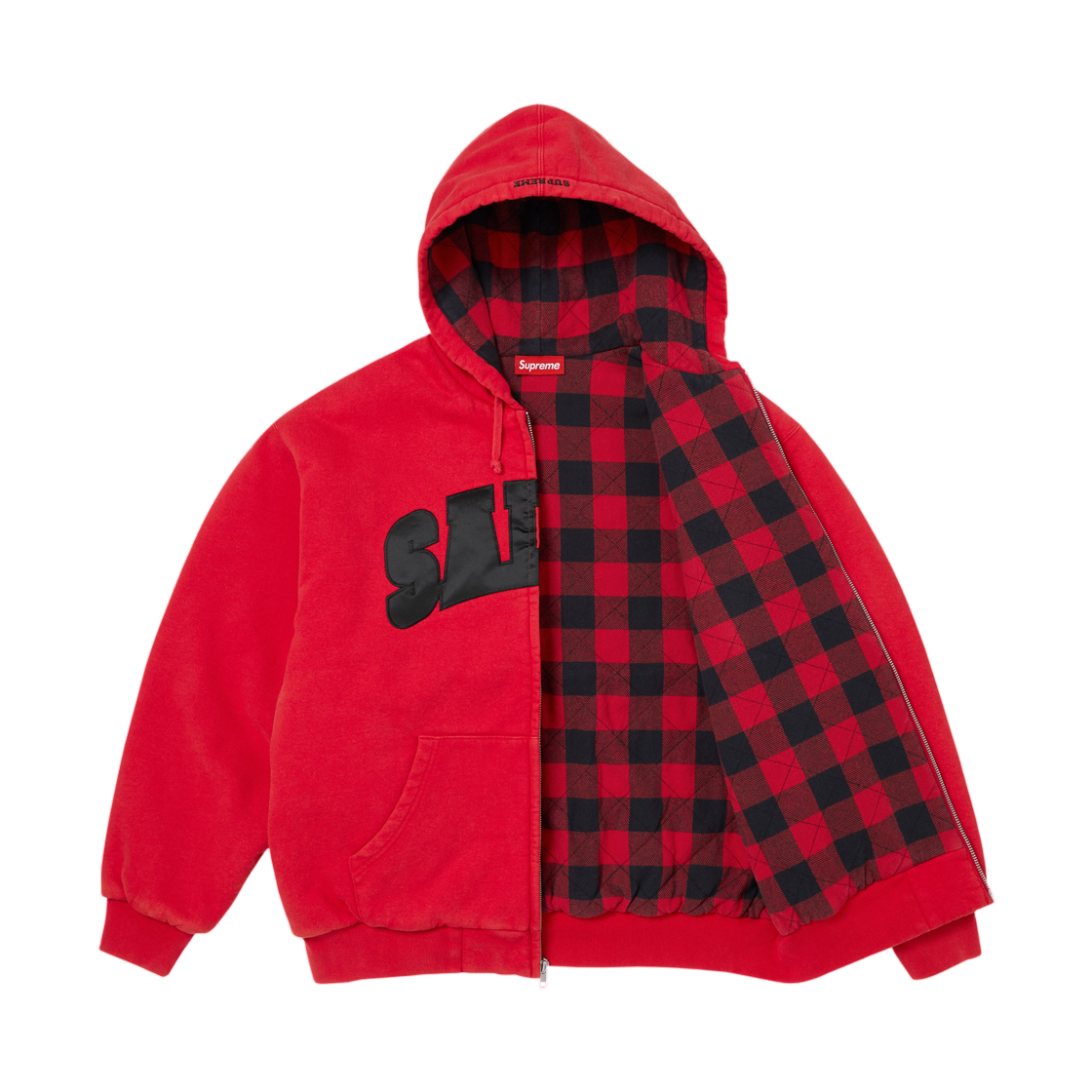 슈프림 x 세일럼 집업 후드 스웨트셔츠 레드 - 26SS(Supreme x Salem Zip Up Hooded Sweatshirt Red - 26SS) - 2