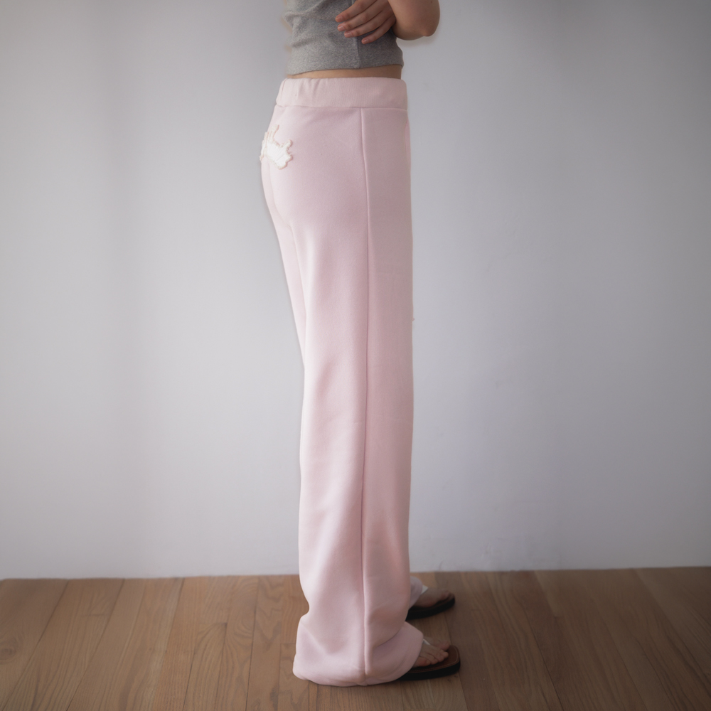 로제프란츠 패치워크 부츠컷 스웻팬츠 핑크(Rosefrantz Patchwork Bootcut Sweatpants [Pink]) - 6