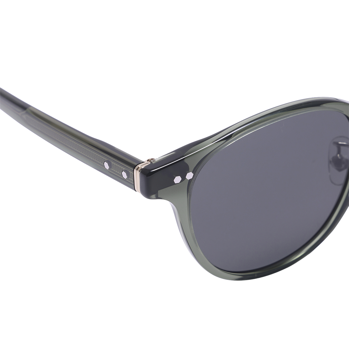 알로아이웨어 [SILVERBITE] SBS1602 1313G 아세테이트 라운드 카키 선글라스(ALO EYEWEAR [SILVERBITE] SBS1602 1313G Acetate Round Khaki Sunglasses) - 4