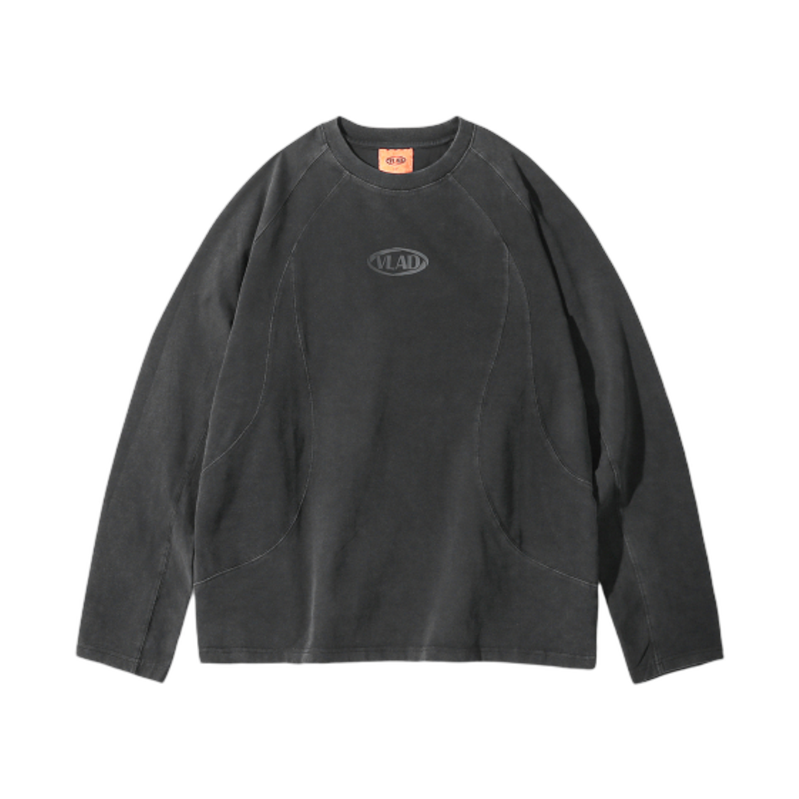 디미트리블랙 VLAD 피그먼트 슬래쉬 롱슬리브 티셔츠 차콜(Dimitri Black VLAD Pigment Slash Long Sleeve T-Shirt Charcoal)