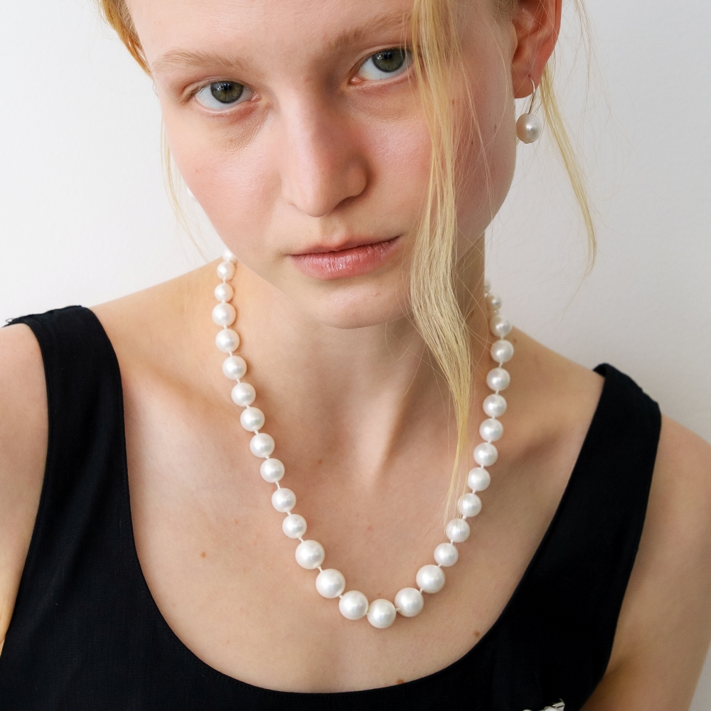 러브미몬스터 빅 위시 진주 목걸이 화이트(lovememonster Big Wish Pearl Necklace WHITE) - 3