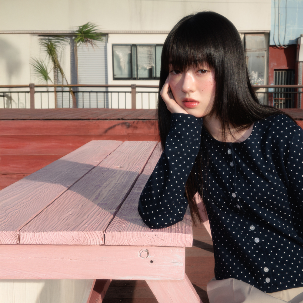 로제프란츠 도트 버튼 포인트 가디건 네이비(Rosefrantz Dot Button Point Cardigan [Navy]) - 4