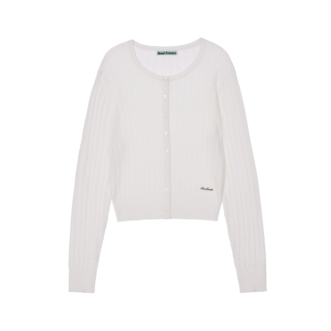RS26CCD101IVR Rosefrantz Cable Knit Basic Cardigan [Ivory]