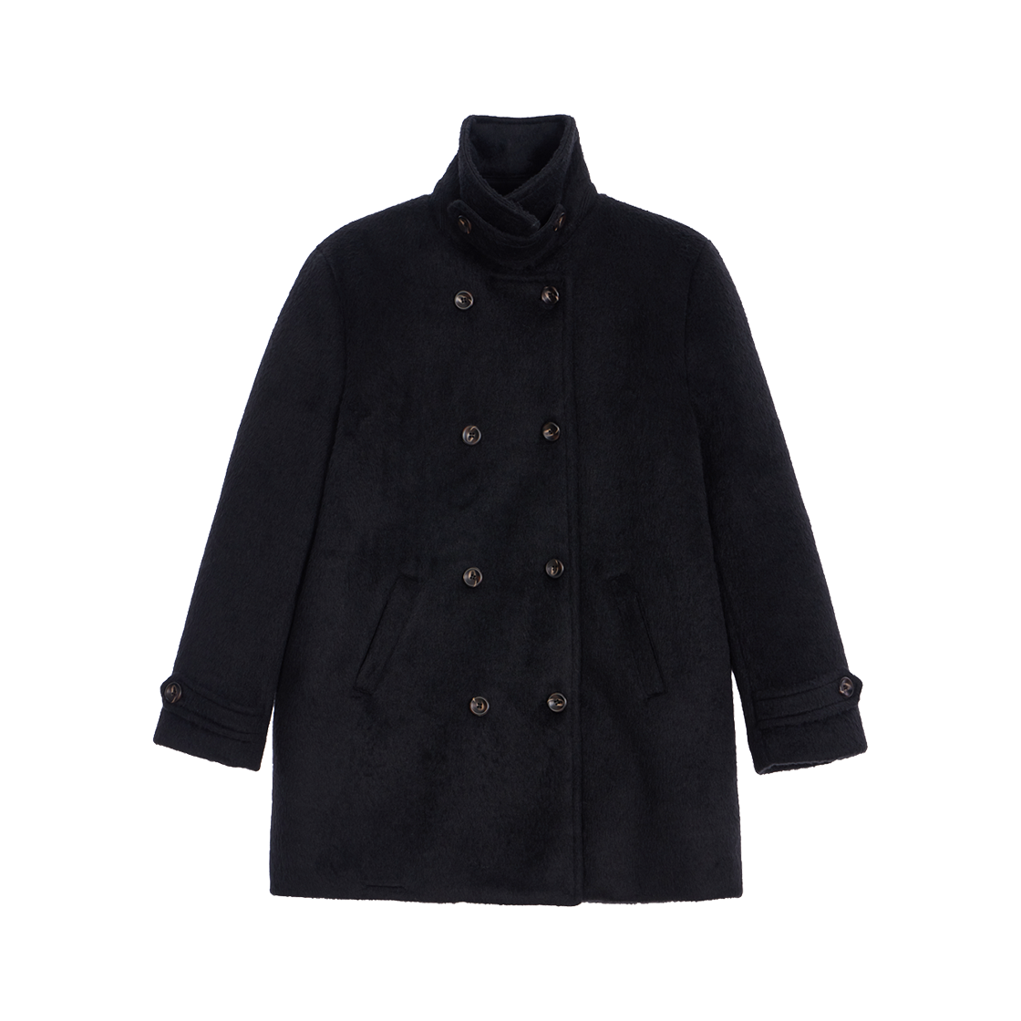 로제프란츠 투버튼 울 하프 코트 블랙(Rosefrantz Two-button Wool Half Coat [Black])