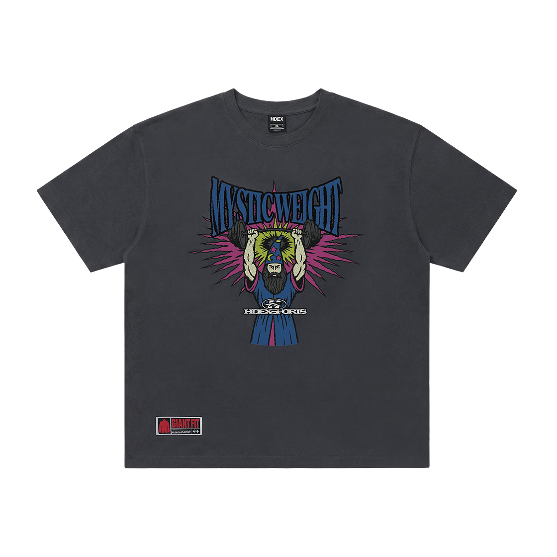 에이치덱스 위자드 자이언트핏 숏 슬리브 차콜(HDEX Wizard Giant Fit Short Sleeve Charcoal)