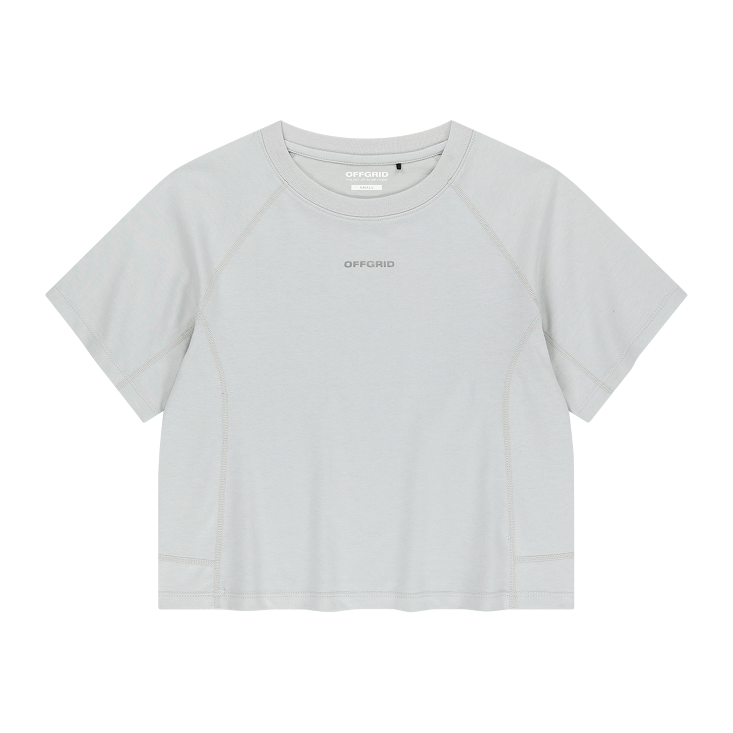 오프그리드 우먼 브리젝스 에어로쿨 크롭 반팔 티셔츠 라이트 그레이(OFFGRID W Breezex Aerocool Crop Shortsleeve Light Grey)