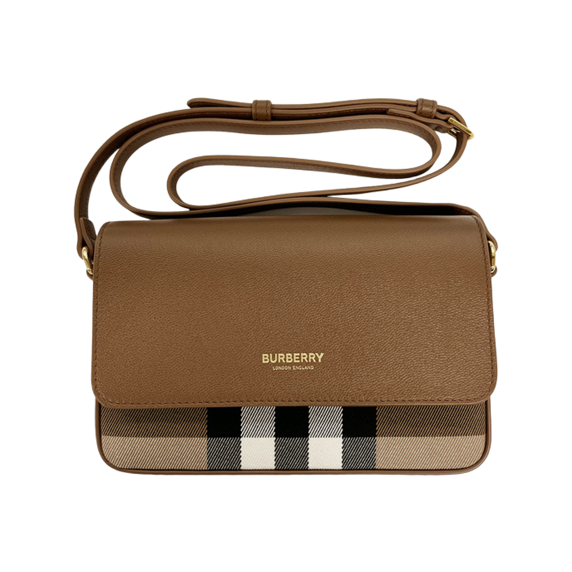 버버리 체크 뉴 햄프셔 크로스바디백 어스(Burberry Check New Hampshire Crossbody Bag Earth)
