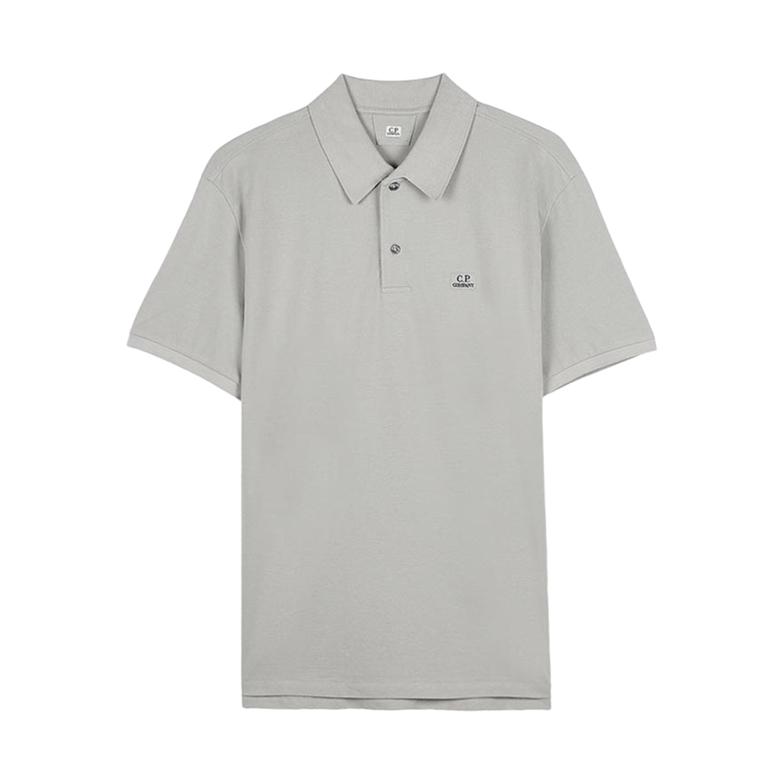 20CMPL108A005263W904 C.P. Company Stretch Piquet Short Sleeve Point Collar Polo Dove Grey - 26SS