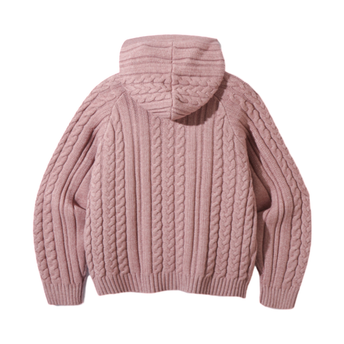 디미트리블랙 투웨이 헤비 웨이트 케이블 니트 후드 집업 더스티 핑크(Dimitri Black 2Way Heavy Weight Cable Knit Hooded Zip Up Dusty Pink) - 2