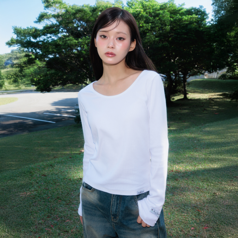 로제프란츠 에센셜 로즈 라벨 롱슬리브 아이보리(Rosefrantz Essential Rose Label Long Sleeve [Ivory]) - 3