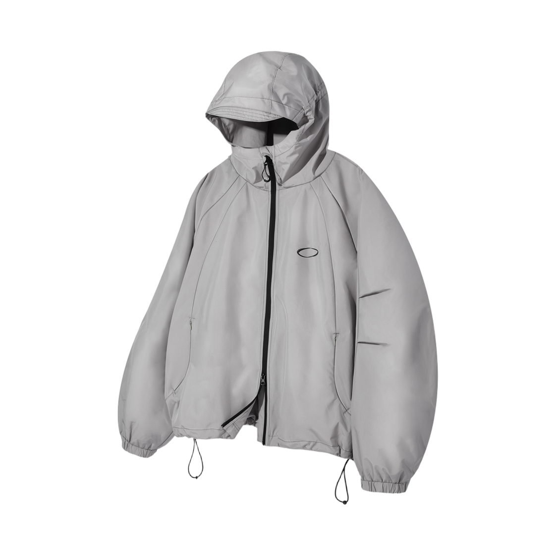 디미트리블랙 발라클라바 슬래쉬 후드 집업 윈드브레이커 그레이(Dimitri Black Balaclava Slash Hooded Zip Up Windbreaker Grey)