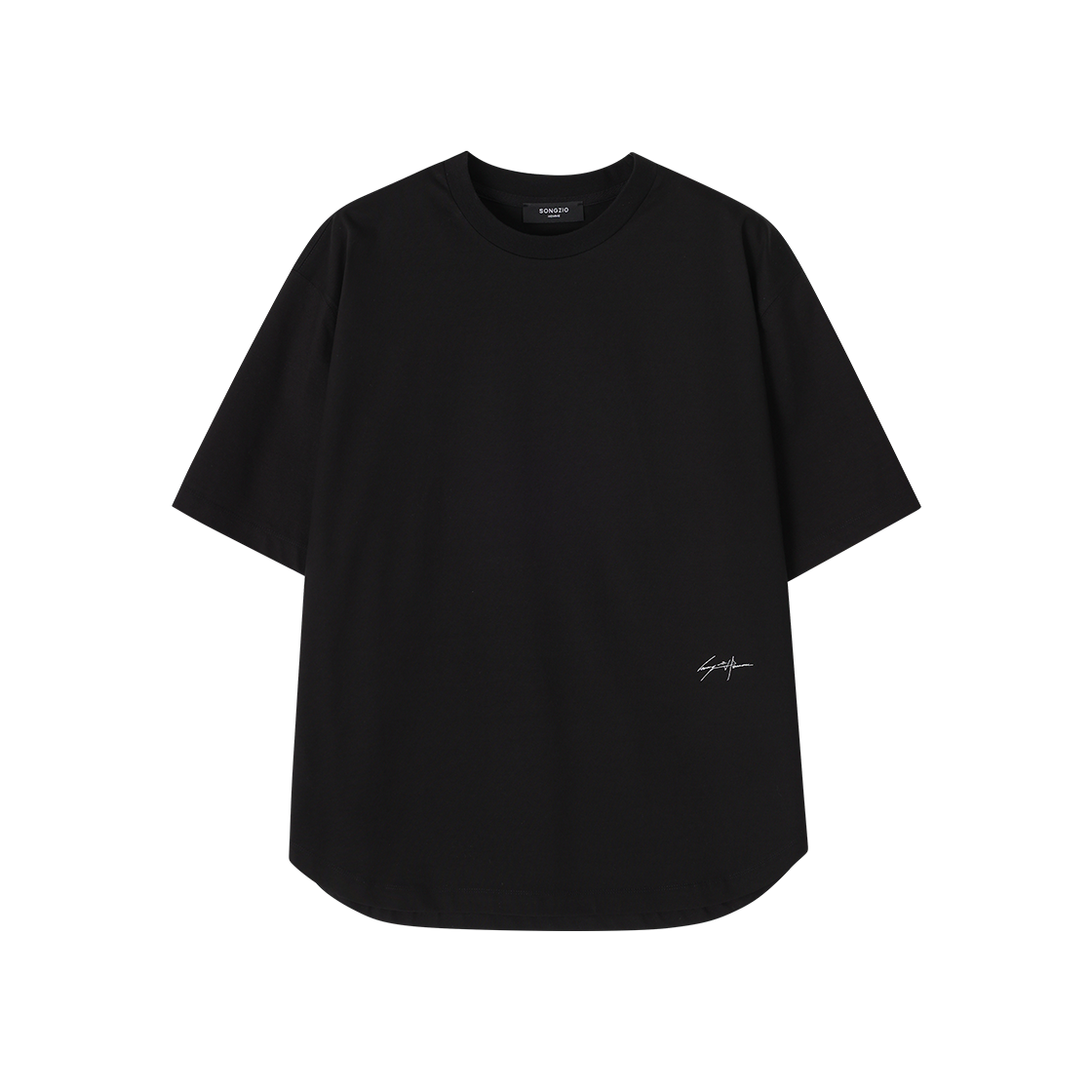 송지오 옴므 플로럴 엠브로이드 티셔츠 블랙(SONGZIO HOMME Floral Embroidered T Shirt Black) - 1