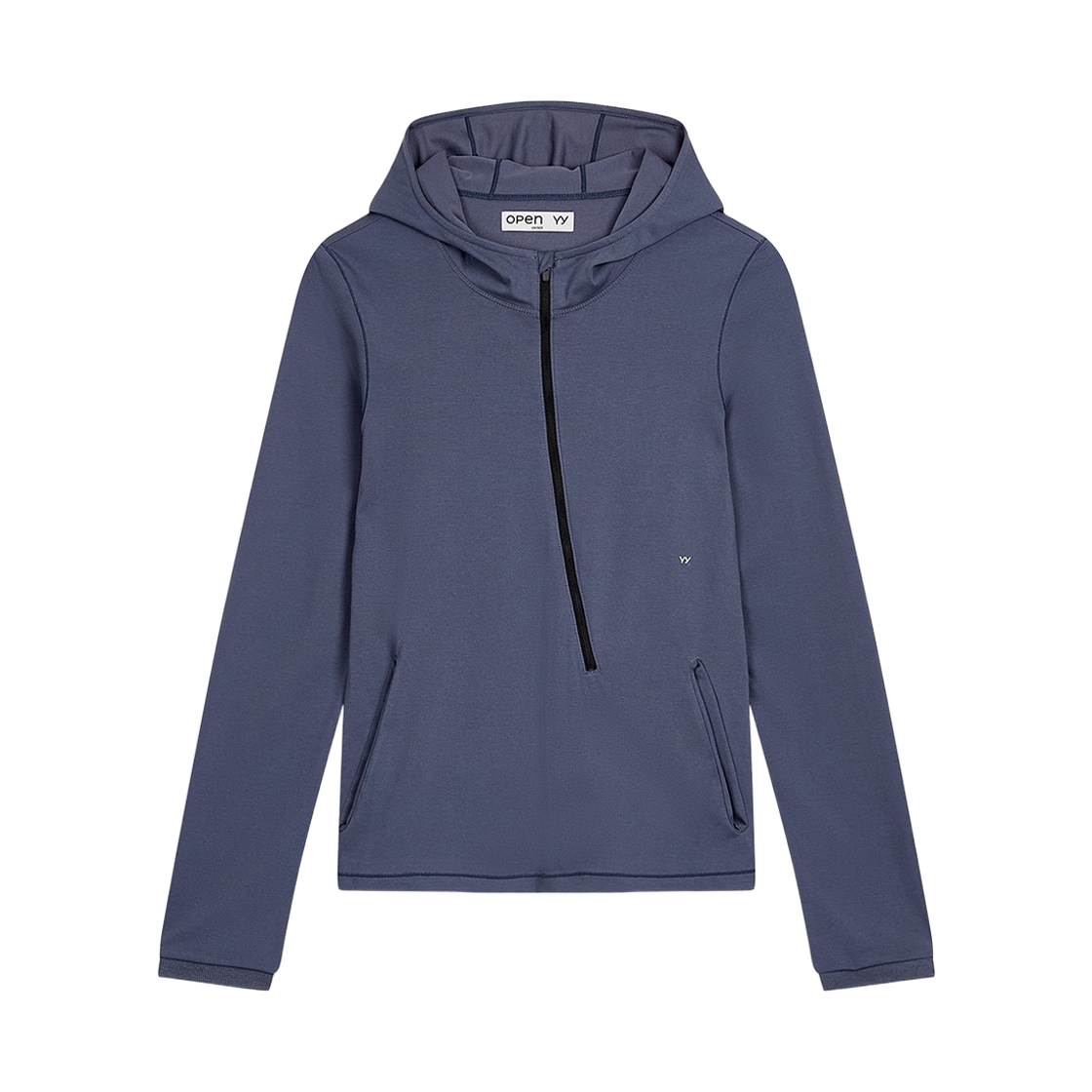 오픈 Yy 커브드 저지 후드 미드나잇 블루(Open Yy Curved Jersey Hoodie Midnight Blue)