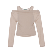Rosefrantz Layered Shirring Long Sleeve [Beige]