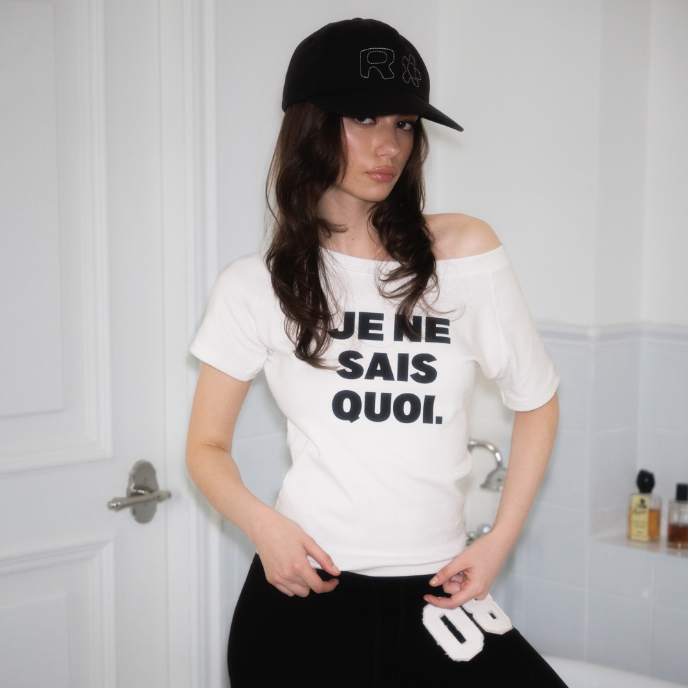 로제프란츠 미니멀 프렌치 레터링 티셔츠 화이트(Rosefrantz Minimal French Lettering T-shirt [White]) - 4
