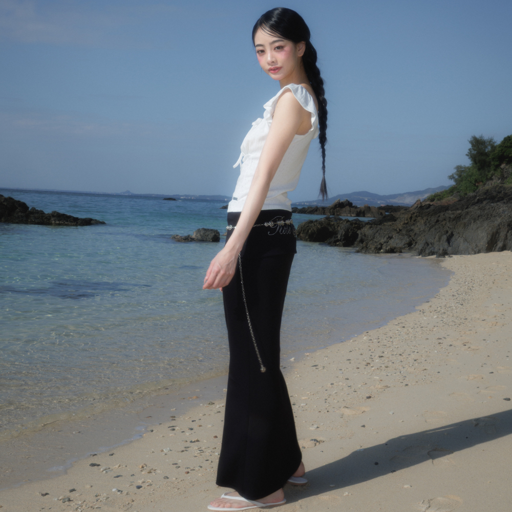 로제프란츠 폴딩 웨이스트 맥시 롱 스커트 블랙(Rosefrantz Folding Waist Maxi Long Skirt [Black]) - 4
