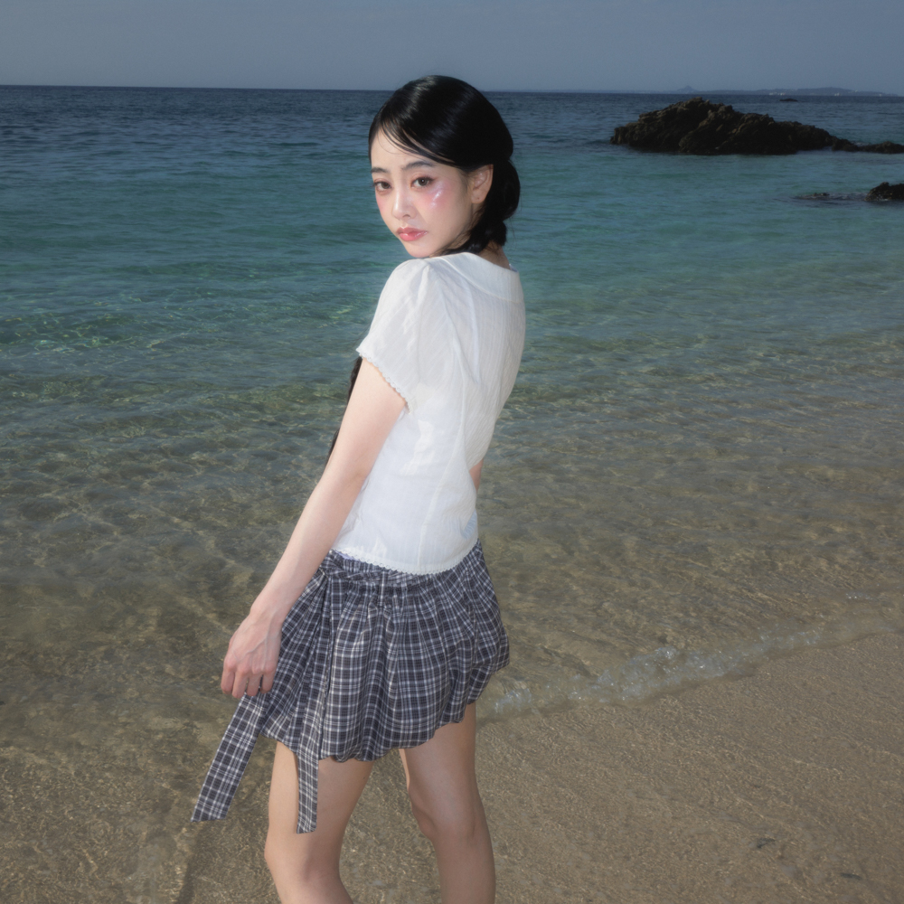 로제프란츠 라운드 카라 반팔 블라우스 아이보리(Rosefrantz Round Collar Short Sleeve Blouse [Ivory]) - 6
